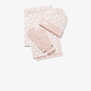 Michael Kors Kids Light Pink Hat and Glove Set